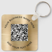 QR-Code oder Logo-Werbegold Schlüsselanhänger (Rückseite)
