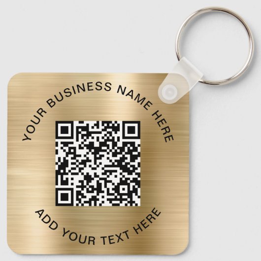 QR-Code oder Logo-Werbegold Schlüsselanhänger (Rückseite)