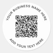 QR-Code oder Logo Werbemittel Runder Aufkleber (Vorderseite)