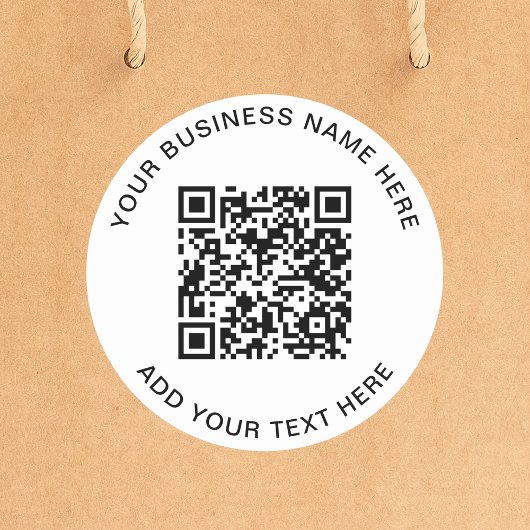 QR-Code oder Logo Werbemittel Runder Aufkleber