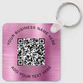 QR-Code oder Logo-Werbepinke Schlüsselanhänger (Rückseite)