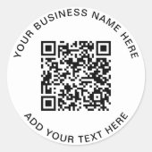 QR-Code oder Logo-Werbung Runder Aufkleber (Vorderseite)