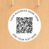 QR-Code oder Logo-Werbung Runder Aufkleber