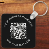QR-Code oder schwarze Logo-Werbung Schlüsselanhänger (Rückseite)