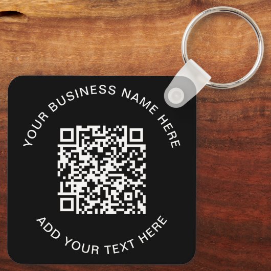 QR-Code oder schwarze Logo-Werbung Schlüsselanhänger (Rückseite)