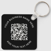 QR-Code oder schwarze Logo-Werbung Schlüsselanhänger (Rückseite)