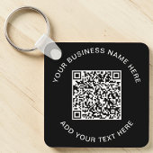 QR-Code oder schwarze Logo-Werbung Schlüsselanhänger