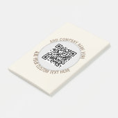 QR Code Office school Minimalistisch Simple Gray Post-it Klebezettel (angewinkelt)