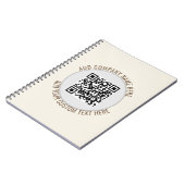 QR Code Office School Minimalistisch Simple Notizblock (Linke Seite)