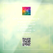 QR-Code-Öffnungszeiten für Geschäftsmodelle Fensteraufkleber (Blatt 3)