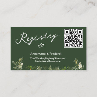 QR Code Olive Green  Begleitkarte