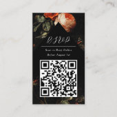 QR-Code Online-Foto Black Floral Website UAWG Begleitkarte (Vorderseite)