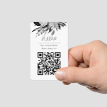 QR-Code Online-Foto Black Floral Website UAWG