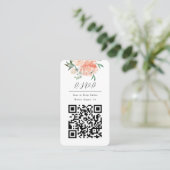 QR-Code Online-Foto Floral UAwg Response-Karte Visitenkarte (Stehend Vorderseite)