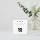QR-Code Online-Hochzeit RSVP Begleitkarte (Stehend Vorderseite)