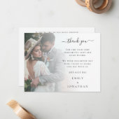 QR Code Online Hochzeitsgalerie Foto Vielen Dank Mitteilungskarte (Vorderseite/Rückseite Beispiel)