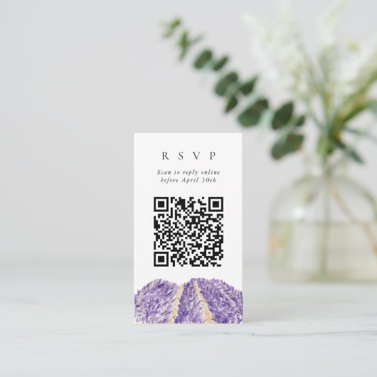 QR Code Online Lavendel Fields Website UAWG Begleitkarte (Stehend Vorderseite)