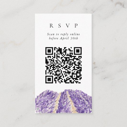 QR Code Online Lavendel Fields Website UAWG Begleitkarte (Vorderseite)