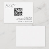 QR-Code Online RSVP-Karteneinsteckung für Hochzeit Begleitkarte (Vorne/Hinten)