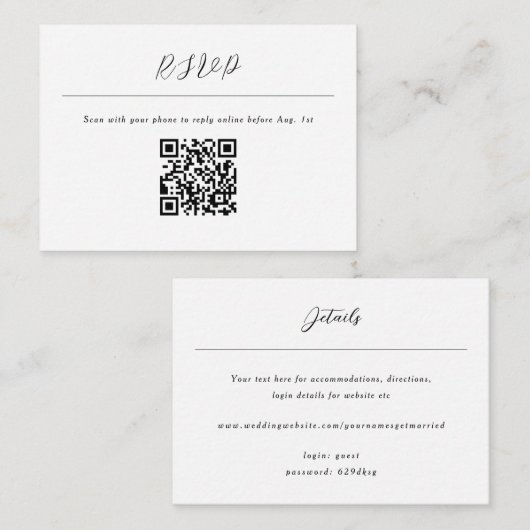 QR-Code Online-UAwg Begleitkarte (Vorne/Hinten)