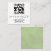QR-Code Online-UAWG bei grüner Hochzeit Begleitkarte (Vorne/Hinten)