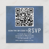 QR-Code Online-UAWG Blauer Hochzeit Begleitkarte (Vorderseite)