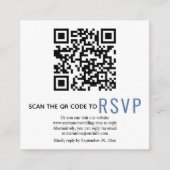 QR-Code online UAWG Blue Hochzeitkarte Begleitkarte (Vorderseite)