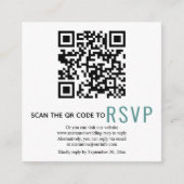 QR-Code online UAWG flecken aquamarin blauer Hochz Begleitkarte (Vorderseite)