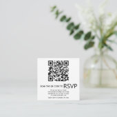 QR-Code Online-UAWG Foto Schwarz-Weiß-Hochzeit Begleitkarte (Stehend Vorderseite)