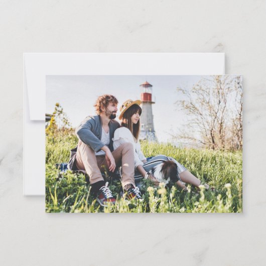 QR-Code Online-UAWG Foto tropische Blumenhochzeit RSVP Karte (Rückseite)