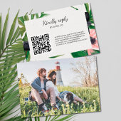 QR-Code Online-UAWG Foto tropische Blumenhochzeit RSVP Karte