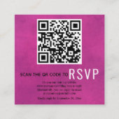QR-Code online UAWG fuchsia rosa Hochzeit scannen Begleitkarte (Vorderseite)