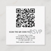 QR-Code online UAWG moderne graue Hochzeit Begleitkarte (Vorderseite)