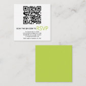 QR-Code online UAWG moderne, hellgrüne Hochzeit Begleitkarte (Vorne/Hinten)