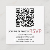 QR-Code online UAWG moderne staubige Rose Hochzeit Begleitkarte (Vorderseite)