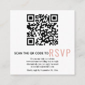 QR-Code online UAWG pink Hochzeitskarte Begleitkarte (Vorderseite)