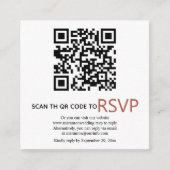 QR-Code Online-UAWG Terracotta Hochzeit Begleitkarte (Vorderseite)