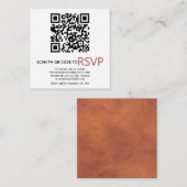 QR-Code Online-UAWG Terracotta Hochzeit Begleitkarte (Vorne/Hinten)