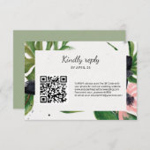 QR Code Online UAWG tropische Hochzeit RSVP Karte (Vorne/Hinten)