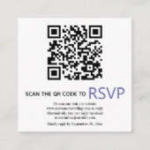 QR-Code online UAWG zeitgenössisch-blaue Hochzeit Begleitkarte (Vorderseite)