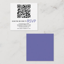 QR-Code online UAWG zeitgenössisch-blaue Hochzeit Begleitkarte