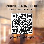 QR-Code Opake Business Car Truck Fensterheber Fensteraufkleber (Blatt 2)