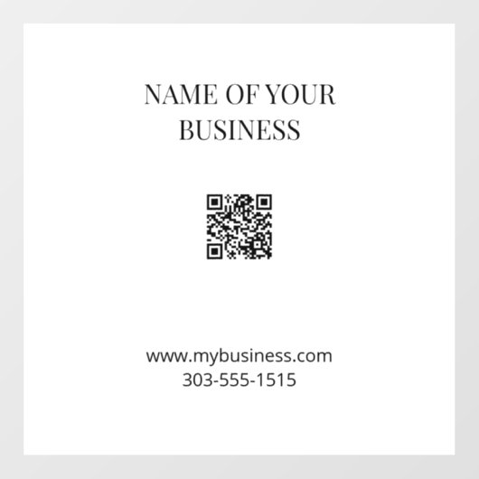 QR-Code Opake Window Clying Fensteraufkleber (Blatt)