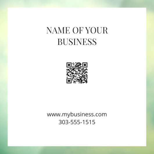 QR-Code Opake Window Clying Fensteraufkleber (Blatt 3)