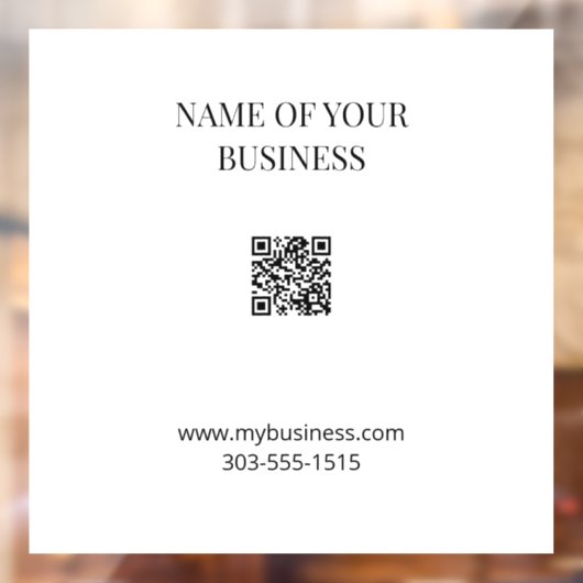 QR-Code Opake Window Clying Fensteraufkleber (Blatt 2)