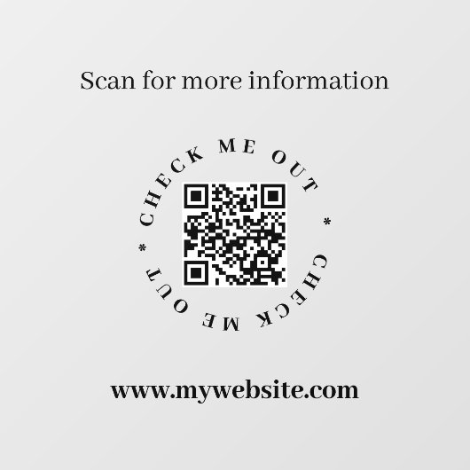 QR-Code Opake Window Clying Fensteraufkleber (Blatt)