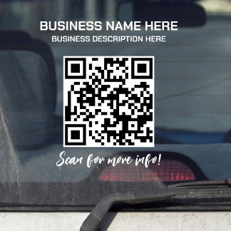 QR Code Opaque Business Car Truck Fensteraufkleber