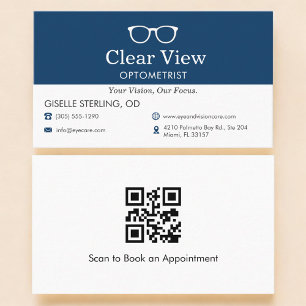 QR-Code Optometrist Augenarztpraxis Visitenkarte