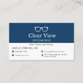 QR-Code Optometrist Augenarztpraxis Visitenkarte (Vorderseite)