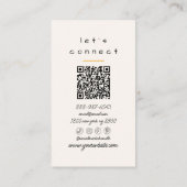 QR Code Orange Wavy Stripes Trendy Boho Moderner S Visitenkarte (Rückseite)